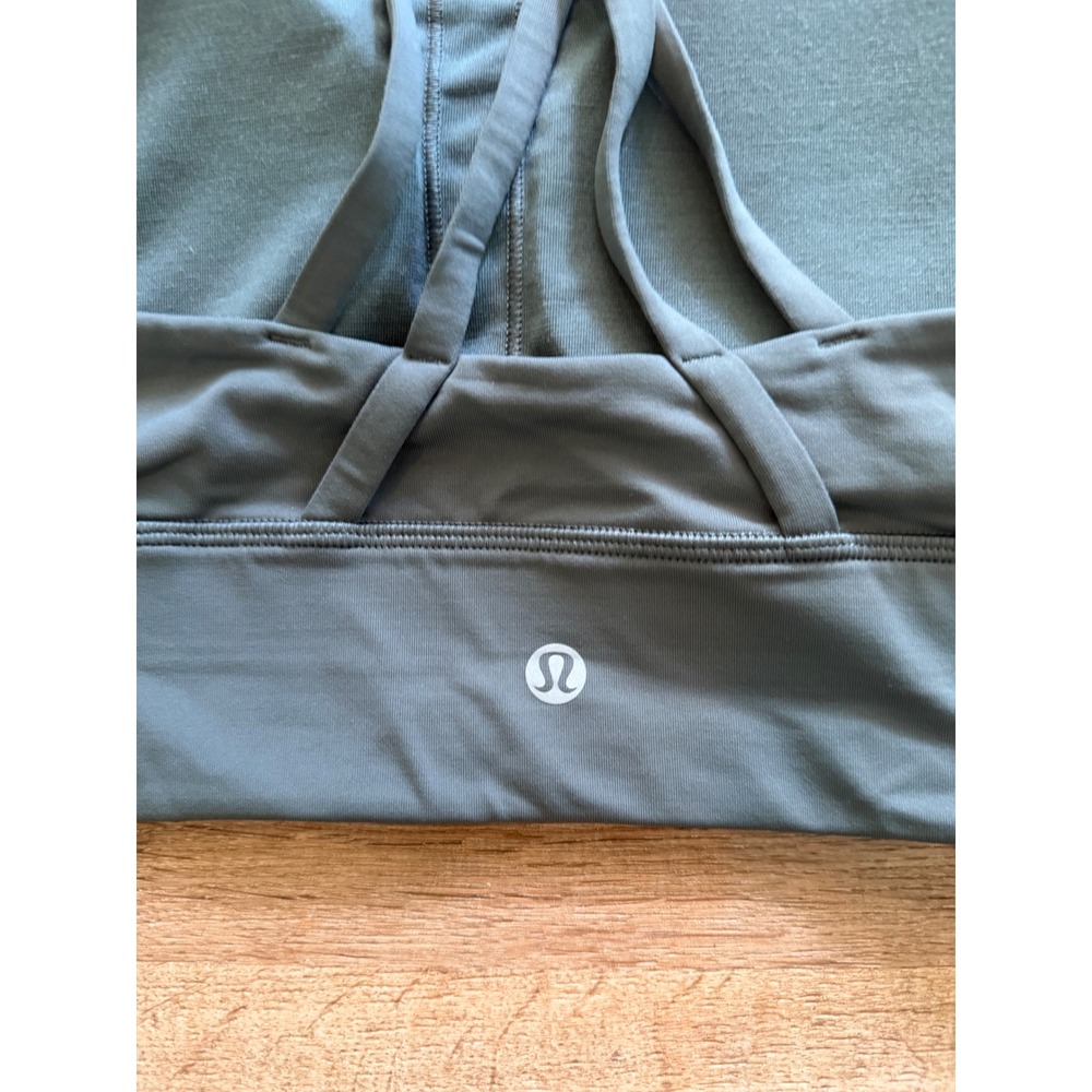 Lululemon Energy Longline Bra Medium Support, B-D cups Rainforest Green - Picture 7 of 7